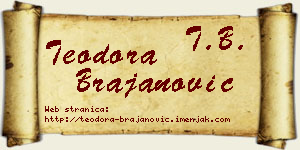 Teodora Brajanović vizit kartica